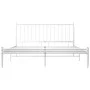 Estructura de cama de metal blanco 180x200 cm de vidaXL, Camas y somieres - Ref: Foro24-325025, Precio: 167,13 €, Descuento: %