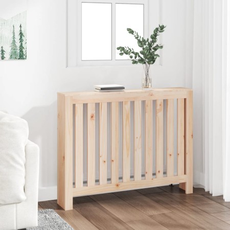 Cubierta de radiador madera maciza de pino 108,5x19x84 cm