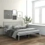 Estructura de cama de metal blanco 200x200 cm de vidaXL, Camas y somieres - Ref: Foro24-325028, Precio: 156,39 €, Descuento: %
