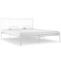 Bettgestell aus weißem Metall, 200 x 200 cm von vidaXL, Betten und Lattenroste - Ref: Foro24-325028, Preis: 158,89 €, Rabatt: %