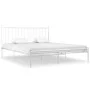 Estructura de cama de metal blanco 200x200 cm de vidaXL, Camas y somieres - Ref: Foro24-325028, Precio: 156,39 €, Descuento: %