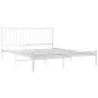 Estructura de cama de metal blanco 200x200 cm de vidaXL, Camas y somieres - Ref: Foro24-325028, Precio: 156,39 €, Descuento: %