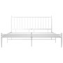 Bettgestell aus weißem Metall, 200 x 200 cm von vidaXL, Betten und Lattenroste - Ref: Foro24-325028, Preis: 158,89 €, Rabatt: %