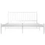 Estructura de cama de metal blanco 200x200 cm de vidaXL, Camas y somieres - Ref: Foro24-325028, Precio: 156,39 €, Descuento: %