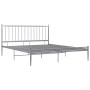 Estructura de cama de metal gris 200x200 cm de vidaXL, Camas y somieres - Ref: Foro24-325029, Precio: 158,64 €, Descuento: %