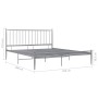 Estructura de cama de metal gris 200x200 cm de vidaXL, Camas y somieres - Ref: Foro24-325029, Precio: 158,64 €, Descuento: %