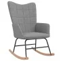 Rocking chair with footrest in light gray fabric by vidaXL, Rocking chairs - Ref: Foro24-328018, Price: 163,93 €, Discount: %