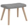 Rocking chair with footrest in light gray fabric by vidaXL, Rocking chairs - Ref: Foro24-328018, Price: 163,93 €, Discount: %