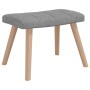 Silla mecedora con reposapiés tela gris claro de vidaXL, Mecedoras - Ref: Foro24-328018, Precio: 154,50 €
