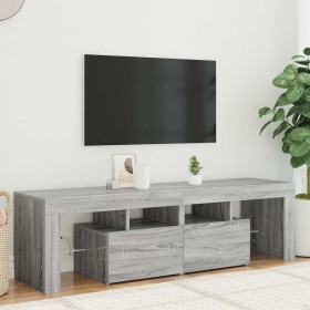Mueble de TV con luces LED gris Sonoma 140x36,5x40 cm Mueble de TV con luces LED gris Sonoma 140x36,5x40 cm
