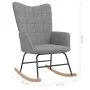 Rocking chair with footrest in light gray fabric by vidaXL, Rocking chairs - Ref: Foro24-328018, Price: 163,93 €, Discount: %