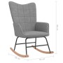 Schaukelstuhl mit Fußstütze aus hellgrauem Stoff von vidaXL, Schaukelstühle - Ref: Foro24-328018, Preis: 166,71 €, Rabatt: %