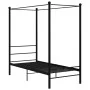 Estructura de cama con dosel metal negro 90x200 cm de vidaXL, Camas y somieres - Ref: Foro24-325051, Precio: 111,88 €, Descue...
