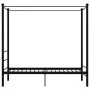 Black metal canopy bed frame 90x200 cm by vidaXL, Beds and slatted bases - Ref: Foro24-325051, Price: 111,88 €, Discount: %