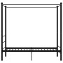 Estructura de cama con dosel metal negro 90x200 cm de vidaXL, Camas y somieres - Ref: Foro24-325051, Precio: 109,58 €, Descue...