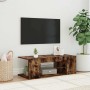 Mueble de TV con luces LED color roble ahumado 90x39x30 cm en Muebles TV | Comprar online en Foro24