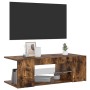 Mueble de TV con luces LED color roble ahumado 90x39x30 cm en Muebles TV | Comprar online en Foro24