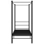 Estructura de cama con dosel metal negro 90x200 cm de vidaXL, Camas y somieres - Ref: Foro24-325051, Precio: 109,58 €, Descue...