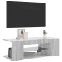Mueble de TV con luces LED gris Sonoma 90x39x30 cm