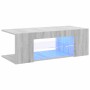 Mueble de TV con luces LED gris Sonoma 90x39x30 cm