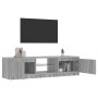 Mueble para TV con luces LED gris Sonoma 140x40x36 cm