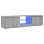 Mueble para TV con luces LED gris Sonoma 140x40x36 cm