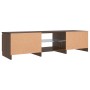 Mueble de TV con luces LED marrón roble 140x40x36 cm en Muebles TV | Comprar online en Foro24