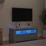 Mueble de TV con luces LED gris Sonoma 90x35x40 cm