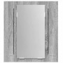 Armario de baño con espejo LED madera gris Sonoma 40x12x45 cm