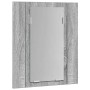 Armario de baño con espejo LED madera gris Sonoma 40x12x45 cm