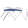 Bimini-Markise mit 4 blauen Bögen 243x180x137 cm von vidaXL, Aufbewahrungsabdeckungen für Boote - Ref: Foro24-92370, Preis: 1...