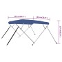 Blaue 4-Bogen-Bimini-Markise 243 x 180 x 137 cm von vidaXL, Aufbewahrungsabdeckungen für Boote - Ref: Foro24-92370, Preis: 19...