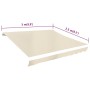 Cremefarbene Markise 3x2,5 m ohne Gestell von vidaXL, Markisen - Ref: Foro24-141013, Preis: 47,67 €, Rabatt: %
