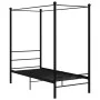 Schwarzer Himmelbettrahmen aus Metall, 100 x 200 cm von vidaXL, Betten und Lattenroste - Ref: Foro24-325054, Preis: 128,97 €,...