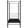 Schwarzer Himmelbettrahmen aus Metall, 100 x 200 cm von vidaXL, Betten und Lattenroste - Ref: Foro24-325054, Preis: 128,97 €,...