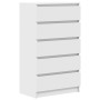 Cajonera de madera contrachapada blanco 60x36x103 cm