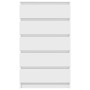 Cajonera de madera contrachapada blanco 60x36x103 cm