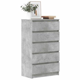 Cajonera de madera contrachapada gris hormigón 60x36x103 cm Cajonera de madera contrachapada gris hormigón 60x36x103 cm
