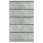 Cajonera de madera contrachapada gris hormigón 60x36x103 cm