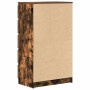 Cómoda de madera contrachapada roble ahumado 60x36x103 cm