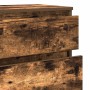 Cómoda de madera contrachapada roble ahumado 60x36x103 cm
