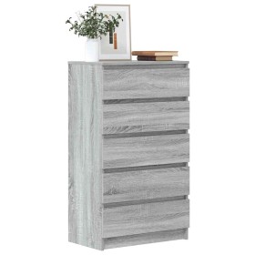 Cajonera de madera contrachapada gris Sonoma 60x36x103 cm Cajonera de madera contrachapada gris Sonoma 60x36x103 cm