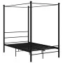 Schwarzer Himmelbettrahmen aus Metall, 120 x 200 cm von vidaXL, Betten und Lattenroste - Ref: Foro24-325057, Preis: 151,23 €,...