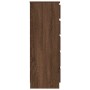 Cómoda de madera contrachapada roble marrón 60x36x103 cm