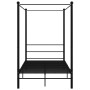 Estructura de cama con dosel metal negro 120x200 cm de vidaXL, Camas y somieres - Ref: Foro24-325057, Precio: 154,31 €, Descu...