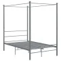 Estructura de cama con dosel metal gris 120x200 cm de vidaXL, Camas y somieres - Ref: Foro24-325059, Precio: 132,20 €, Descue...