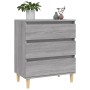 Aparador de madera contrachapada gris Sonoma 60x35x70 cm