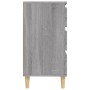 Aparador de madera contrachapada gris Sonoma 60x35x70 cm