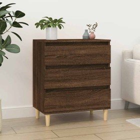 Aparador madera contrachapada marrón roble 60x35x70 cm Aparador madera contrachapada marrón roble 60x35x70 cm