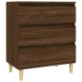 Aparador madera contrachapada marrón roble 60x35x70 cm
